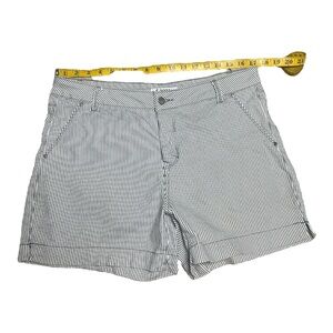 Grey Pinstriped Women's Shorts 14